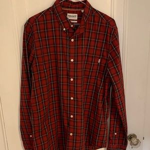 Timberland Red Button Down NWOT